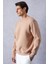 Adams Erkek Içi Polarlı Yumuşacık Organik Pamuklu Regular Fit Açık Kahverengi Sweatshirt 3