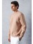 Adams Erkek Içi Polarlı Yumuşacık Organik Pamuklu Regular Fit Açık Kahverengi Sweatshirt 5