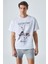 Lucky Erkek Oversize Fit Beyaz T-Shirt 1