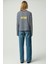 Kıele Kadın Bisiklet Yaka Oversize Lacivert / Beyaz T-Shirt 7