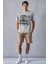 Boheme Erkek Oversize Fit Bej T-Shirt 2