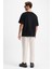 CODY Erkek Regular Fit Özel Dokulu Kalın Kumaşlı Önü Nakış Ve Baskılı Organik Pamuklu Siyah T-Shirt 7