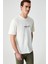 Ramen Erkek %100 Organik Pamuk Baskı Detaylı Comfort Bisiklet Yaka Vanilya T-Shirt 4