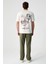 Ramen Erkek %100 Organik Pamuk Baskı Detaylı Comfort Bisiklet Yaka Vanilya T-Shirt 5