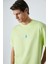 Yummy Erkek Bisiklet Yaka Baskı Detaylı Organik Pamuk Kısa Kol Açık Yeşil T-Shirt 3