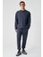 PLEMON Erkek Bisiklet Yaka Uzun Kol Baskı Detaylı Oversize Gri Sweatshirt 2