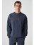 PLEMON Erkek Bisiklet Yaka Uzun Kol Baskı Detaylı Oversize Gri Sweatshirt 4