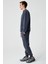 PLEMON Erkek Bisiklet Yaka Uzun Kol Baskı Detaylı Oversize Gri Sweatshirt 5