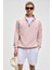 Nestor Erkek Relaxed Fit Dik Yakalı Yarım Fermuarlı Uzun Kollu Pembe Melanj Sweatshirt 1