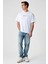 Boletus Erkek Baskı Detaylı Organik Pamuk Oversize Bisiklet Yaka Kısa Kol Beyaz T-Shirt 4