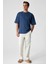Solo Erkek Organik Pamuklu Kalın Dokulu Comfort Fit Bisiklet Yakalı Navy T-Shirt 4