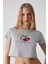 Zennı Kadın Bisiklet Yaka Regular Baskılı Grimelanj T-shirt 4