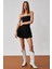OVIA Kadın Kolsuz Slim Mini Siyah Elbise 4