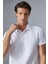 Monaghan Erkek Polo Yaka Relaxed Fit Patlı Düğmeli Kısa Kollu Beyaz T-Shirt 3