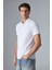 Monaghan Erkek Polo Yaka Relaxed Fit Patlı Düğmeli Kısa Kollu Beyaz T-Shirt 4