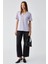 Alıne Kadın Organik Pamuk Derin V Yakalı Comfort Fit Lila T-Shirt 2