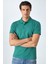 Monaghan Erkek Polo Yaka Relaxed Fit Patlı Düğmeli Kısa Kollu Yeşil T-Shirt 4
