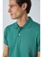Monaghan Erkek Polo Yaka Relaxed Fit Patlı Düğmeli Kısa Kollu Yeşil T-Shirt 5