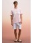 Lamıne Erkek Baskı ve Nakış Detaylı Organik Pamuk Bisiklet Yaka Kısa Kollu Regular Fit Pembe T-Shirt 3
