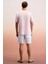 Lamıne Erkek Baskı ve Nakış Detaylı Organik Pamuk Bisiklet Yaka Kısa Kollu Regular Fit Pembe T-Shirt 6