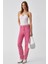 Urıcı Kadın Slim Askılı Yaka Bağcıklı Ince Kısa Pembe Bluz 2
