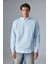 BONELL Erkek %100 Pamuk Relaxed Bisiklet Yaka Uzun Kollu Açık Mavi Sweatshirt 3