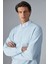 BONELL Erkek %100 Pamuk Relaxed Bisiklet Yaka Uzun Kollu Açık Mavi Sweatshirt 4