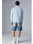 BONELL Erkek %100 Pamuk Relaxed Bisiklet Yaka Uzun Kollu Açık Mavi Sweatshirt 5