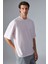 Dazmann Erkek Oversize Fit Bisiklet Yaka Kısa Kollu Organik Pamuk Pembe T-Shirt 3