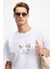 Sagı Erkek Organik Pamuk Ön Arka Baskı Detaylı Bisiklet Yaka Kısa Kollu Oversize Fit Beyaz T-Shirt 4