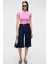 HOPEWELL Kadın Yuvarlak Yaka Örme Slim Fit Pembe T-Shirt 2