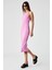 Havvolıne Kadın Havuz Yaka Slim Fit Kolsuz Pembe Elbise 3