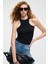 Jroksy Kadın Slim Halter Yaka Kolsuz Siyah Atlet 1