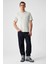 Solo Erkek Organik Pamuklu Kalın Dokulu Comfort Fit Bisiklet Yakalı Açık Bej T-Shirt 2