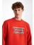 WENDEL Erkek Pamuklu Yuvarlak Yaka Kırmızı Sweatshirt 5