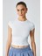 Dulce Kadın Slim Fit Kısa Kollu Beyaz T-Shirt 4