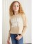 Cherly-grm24020-100% Pamuk Baskılı Kız Çocuk Uzun Kollu Tshirt Bej T-shirt 1