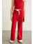 LUCIELLE-GRM24034 75% pamuk 25% polyester süs etiketli şardonlu iplik kız çocuk flare pantalon Kır 2