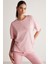 Elıza Yıkamalı Oversize Pembe T-Shirt 1