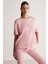 Elıza Yıkamalı Oversize Pembe T-Shirt 2