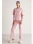Elıza Yıkamalı Oversize Pembe T-Shirt 4
