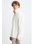 Andrıck Erkek Organik Pamuklu Dik Yaka Yarım Fermuarlı Ekru Sweatshirt 4