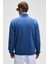 NESTOR Erkek Relaxed Fit Dik Yakalı Yarım Fermuarlı Uzun Kollu Mavi Sweatshirt 6