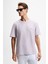 NOIR Erkek%100 Organik Pamuk Bisiklet Yaka Kısa Kol Regular Lila T-Shirt 4