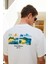 Italıa Erkek Organik Pamuk Ön Arka Baskı Detaylı Oversize Kısa Kol Ekru T-Shirt 5
