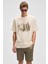 PLANTASIA Erkek %100 Organik Pamuk Baskı ve Nakış Detaylı Kısa Kollu Vanilya T-Shirt 3