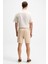 Tyrone Erkek Beli Lastikli Arka Tek Cepli Relaxed Fit Bej Şort 6