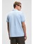 LAPORTE Erkek Dokulu Kumaşlı Slim Fit Mavi Polo Yaka T-shirt 6