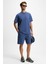 Baıley Erkek Beli Lastikli Arka Tek Cepli Kordonlu Relaxed Fit Indigo Şort 3