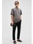 Feon Erkek Oversize Geniş Kesim %100 Organik Pamuk Kalın Dokulu Yuvarlak Yaka Açık Gri T-Shirt 3